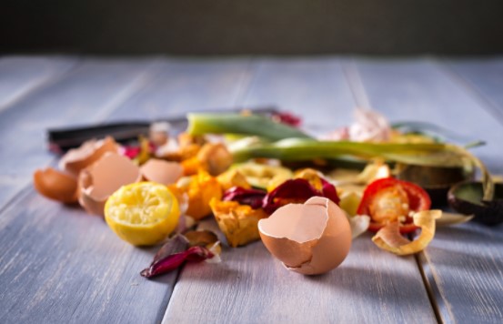 Decomposing food scraps